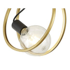 NL86739 Candio 5 Light Double Ring Multi Pendant Matt Black Painted Gold