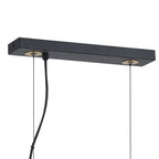 NL86749 Candio 3 Light Double Ring Linear Pendant Matt Black Painted Gold