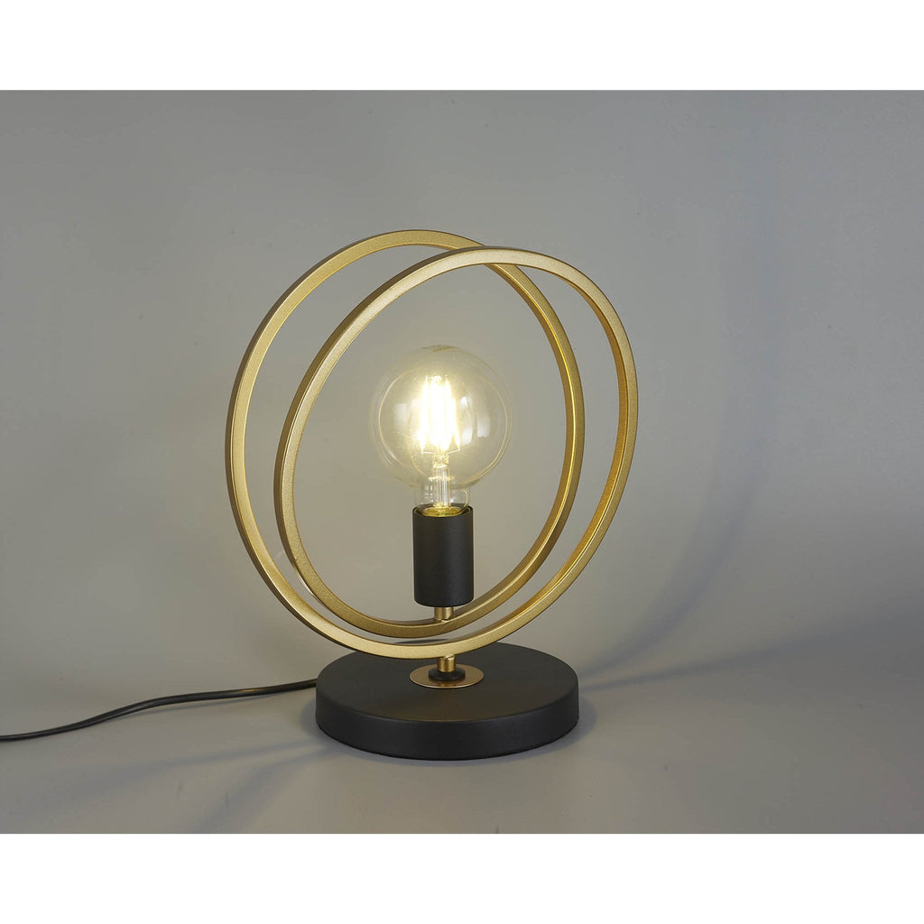 NL86759 Candio 1 Light Table Lamp Matt Black Painted Gold