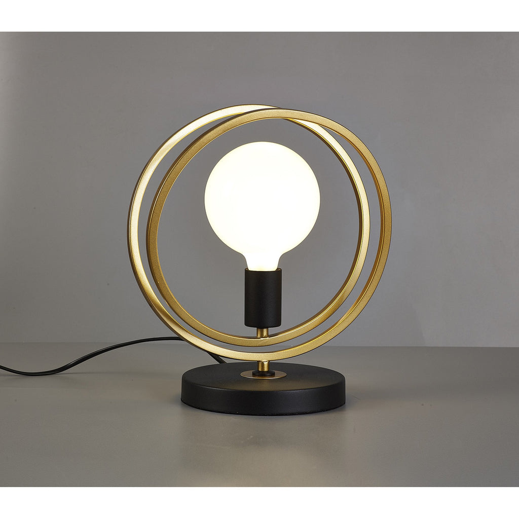 NL86759 Candio 1 Light Table Lamp Matt Black Painted Gold