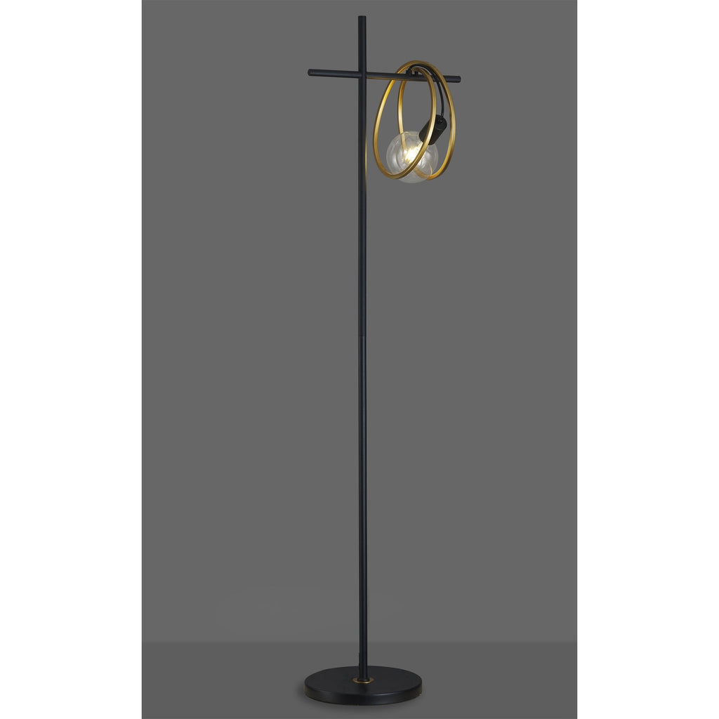NL86769 Candio 1 Light Floor Lamp Matt Black Painted Gold