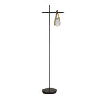 NL86769 Candio 1 Light Floor Lamp Matt Black Painted Gold