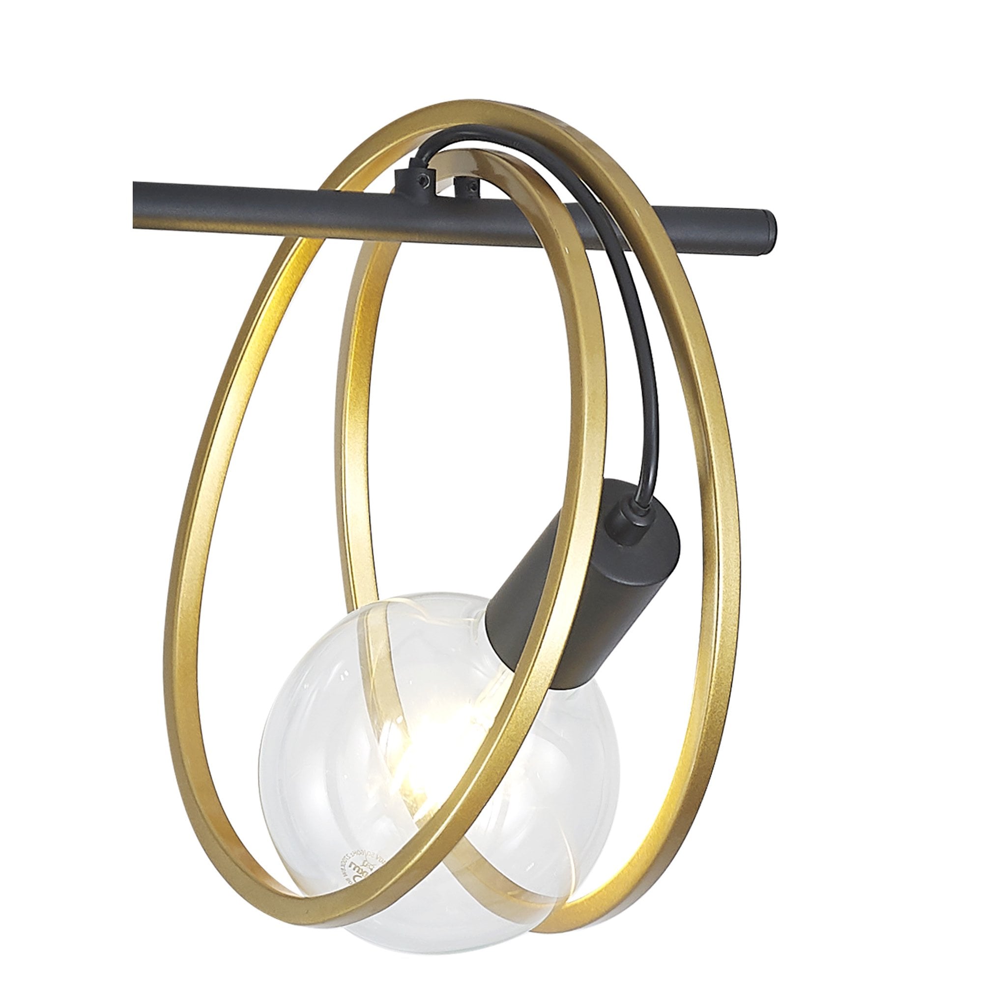 NL86769 Candio 1 Light Floor Lamp Matt Black Painted Gold