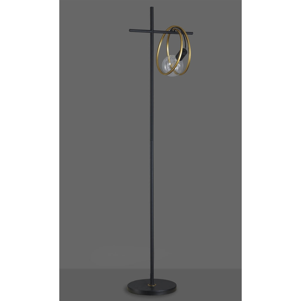 NL86769 Candio 1 Light Floor Lamp Matt Black Painted Gold