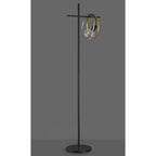 NL86769 Candio 1 Light Floor Lamp Matt Black Painted Gold