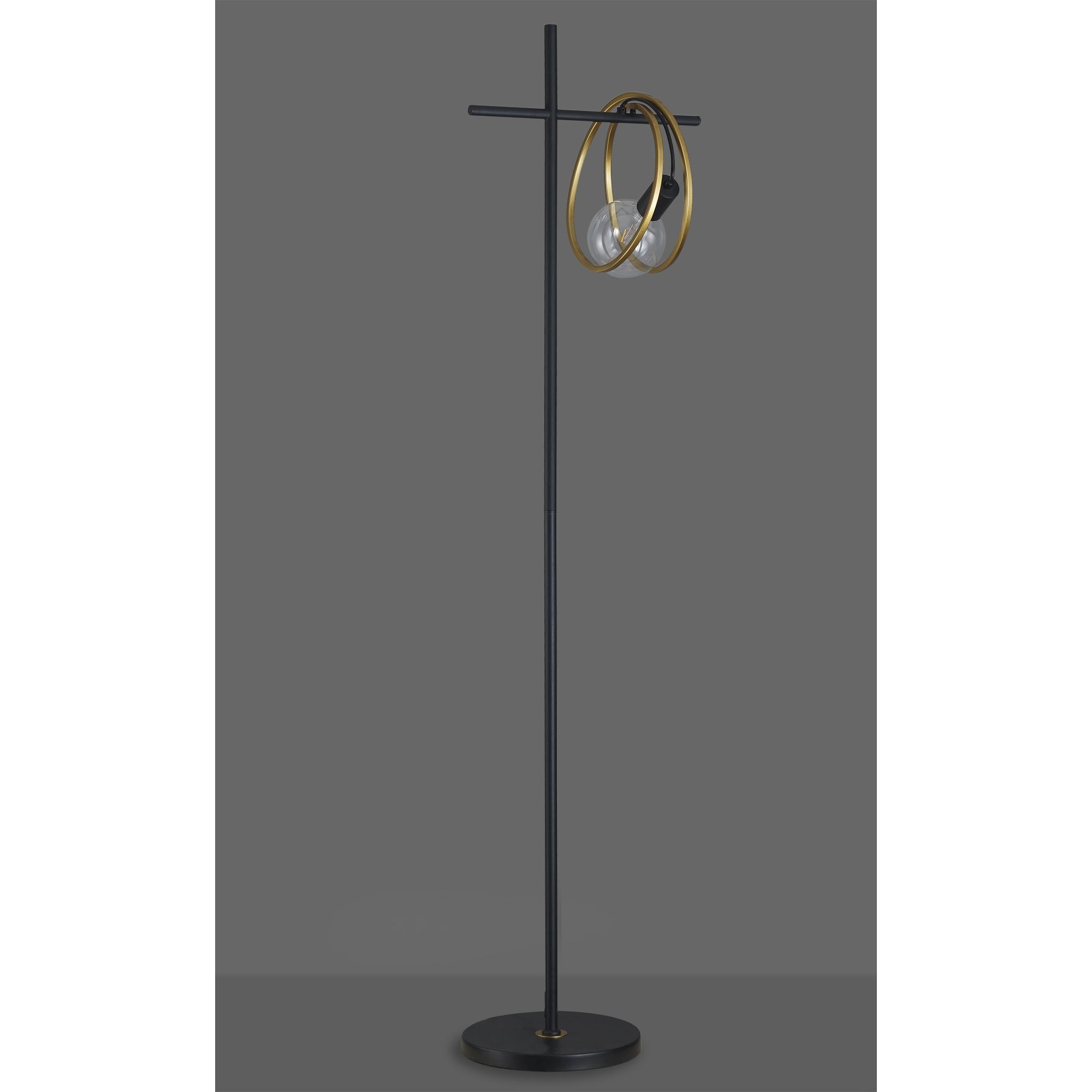 NL86769 Candio 1 Light Floor Lamp Matt Black Painted Gold