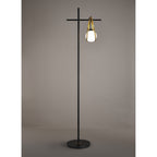 NL86769 Candio 1 Light Floor Lamp Matt Black Painted Gold