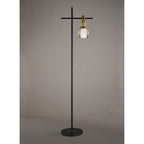 NL86769 Candio 1 Light Floor Lamp Matt Black Painted Gold