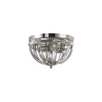 NL84269 Char 2 Light Ceiling Light Polished Nickel Clear
