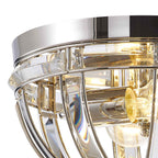 NL84269 Char 2 Light Ceiling Light Polished Nickel Clear