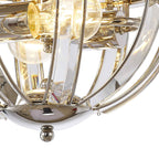 NL84269 Char 2 Light Ceiling Light Polished Nickel Clear
