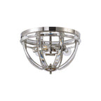 NL86389 Char 3 Light Flush Ceiling Light Polished Nickel Clear