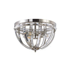NL86389 Char 3 Light Flush Ceiling Light Polished Nickel Clear