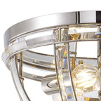 NL86389 Char 3 Light Flush Ceiling Light Polished Nickel Clear