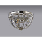 NL86389 Char 3 Light Flush Ceiling Light Polished Nickel Clear