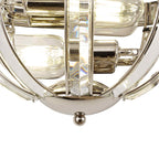 NL87569 Char 2 Light Wall Light Polished Nickel Clear