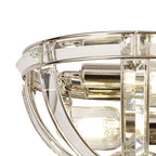 NL87569 Char 2 Light Wall Light Polished Nickel Clear