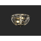 NL87569 Char 2 Light Wall Light Polished Nickel Clear