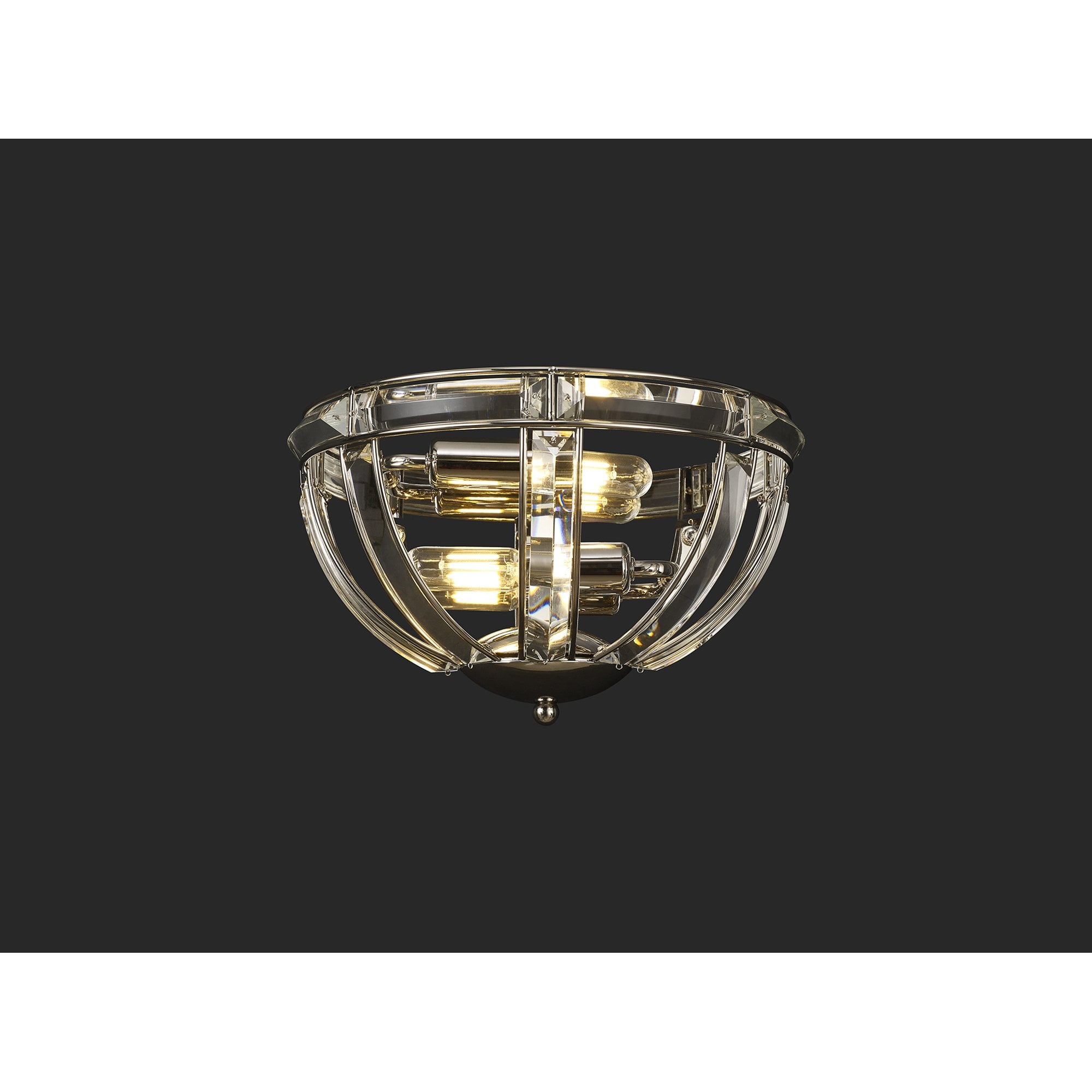 NL87569 Char 2 Light Wall Light Polished Nickel Clear