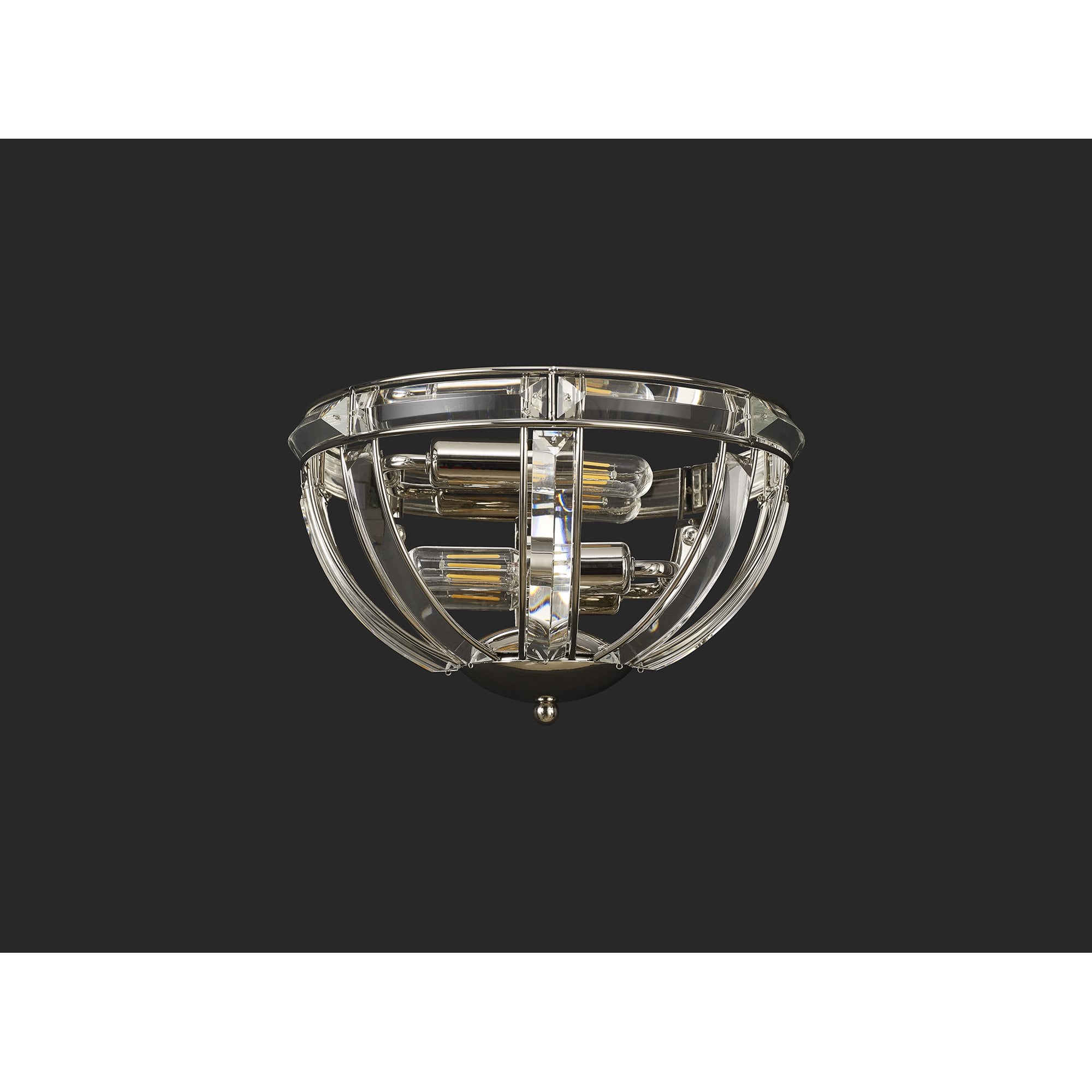 NL87569 Char 2 Light Wall Light Polished Nickel Clear