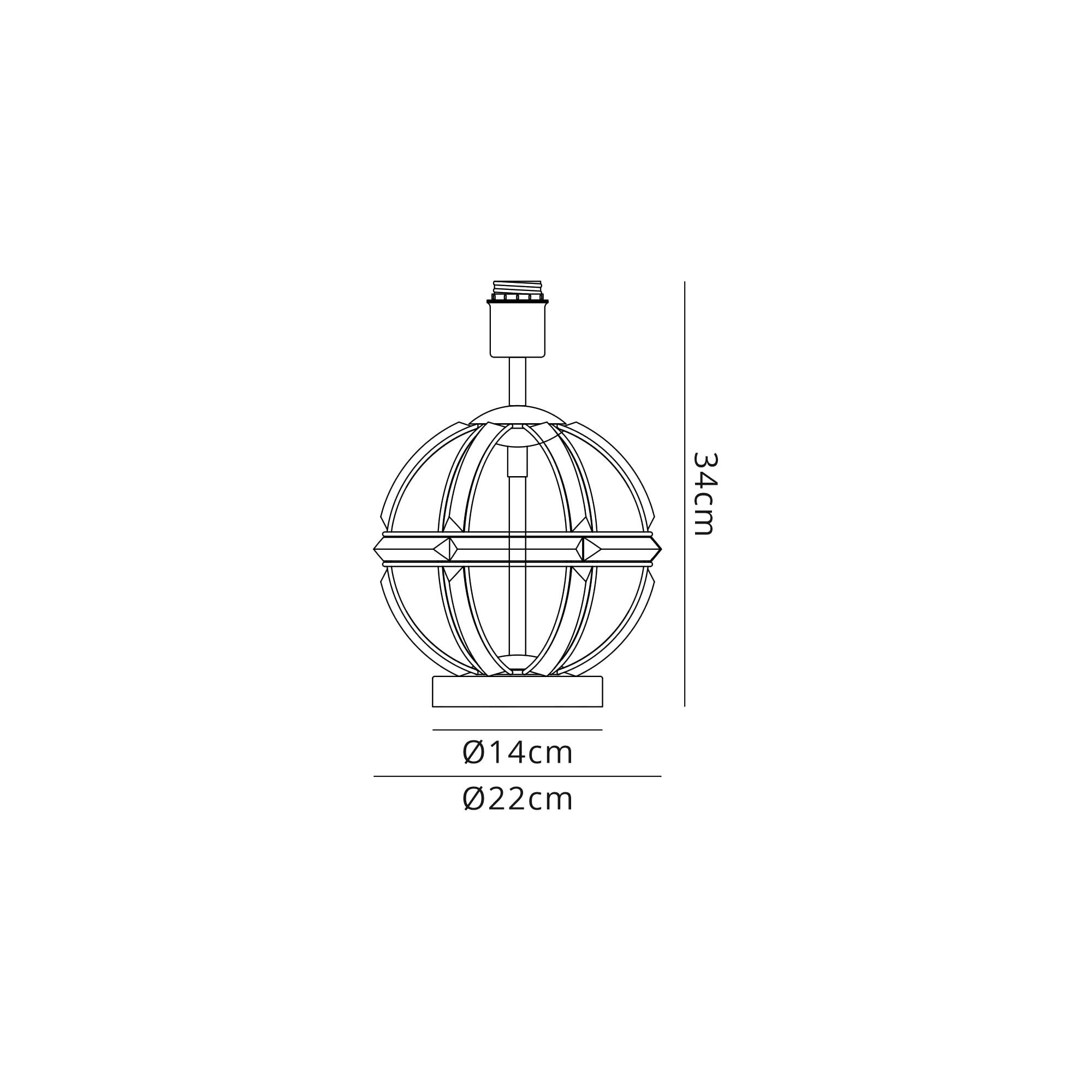 NL87579 Char 1 Light Table Lamp Polished Nickel Clear