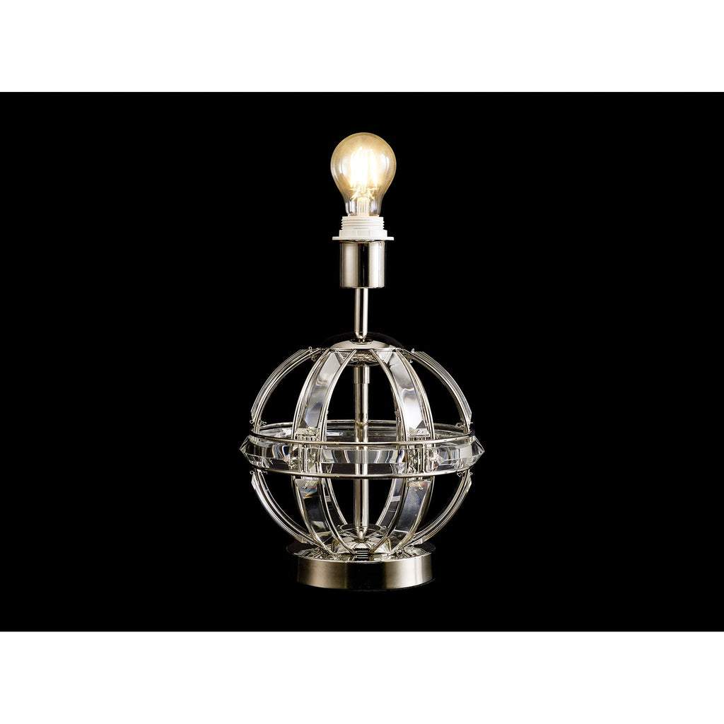 NL87579 Char 1 Light Table Lamp Polished Nickel Clear