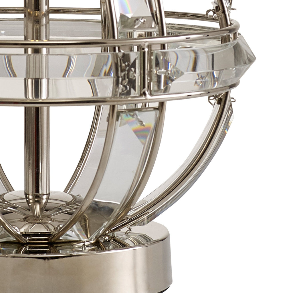 NL87579 Char 1 Light Table Lamp Polished Nickel Clear