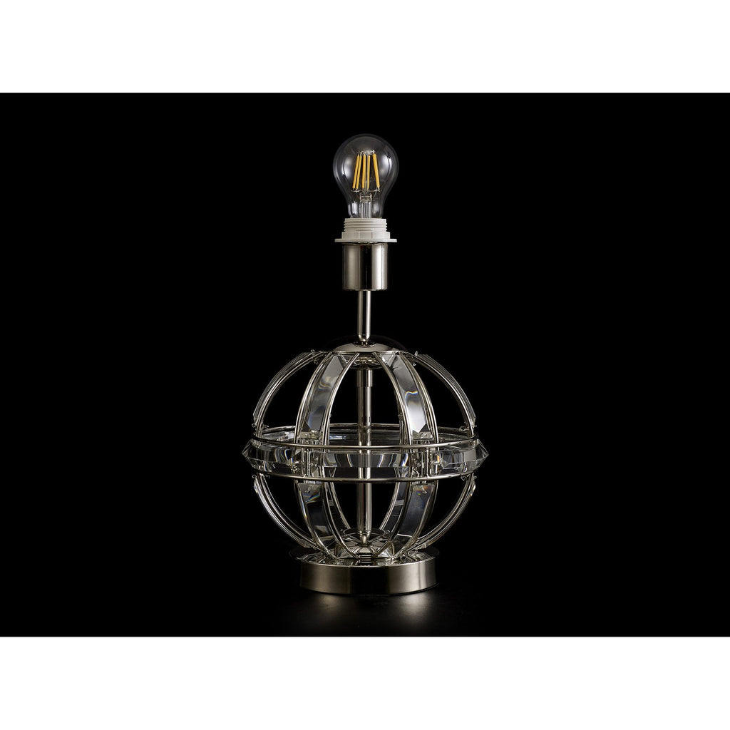 NL87579 Char 1 Light Table Lamp Polished Nickel Clear