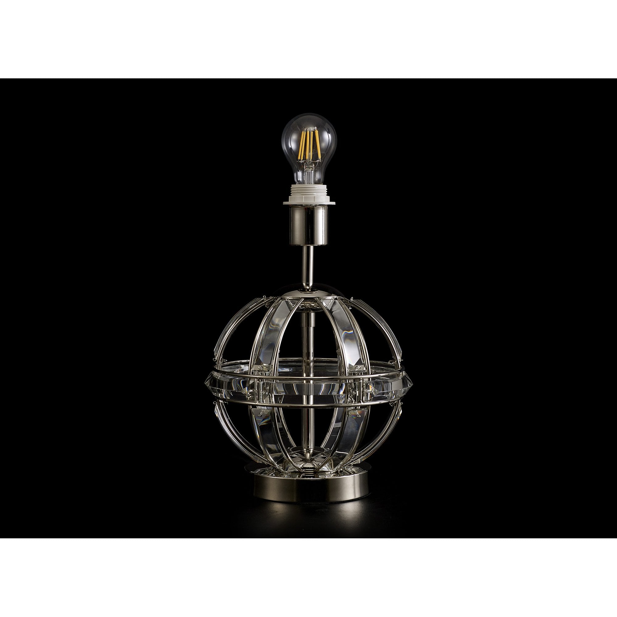 NL87579 Char 1 Light Table Lamp Polished Nickel Clear