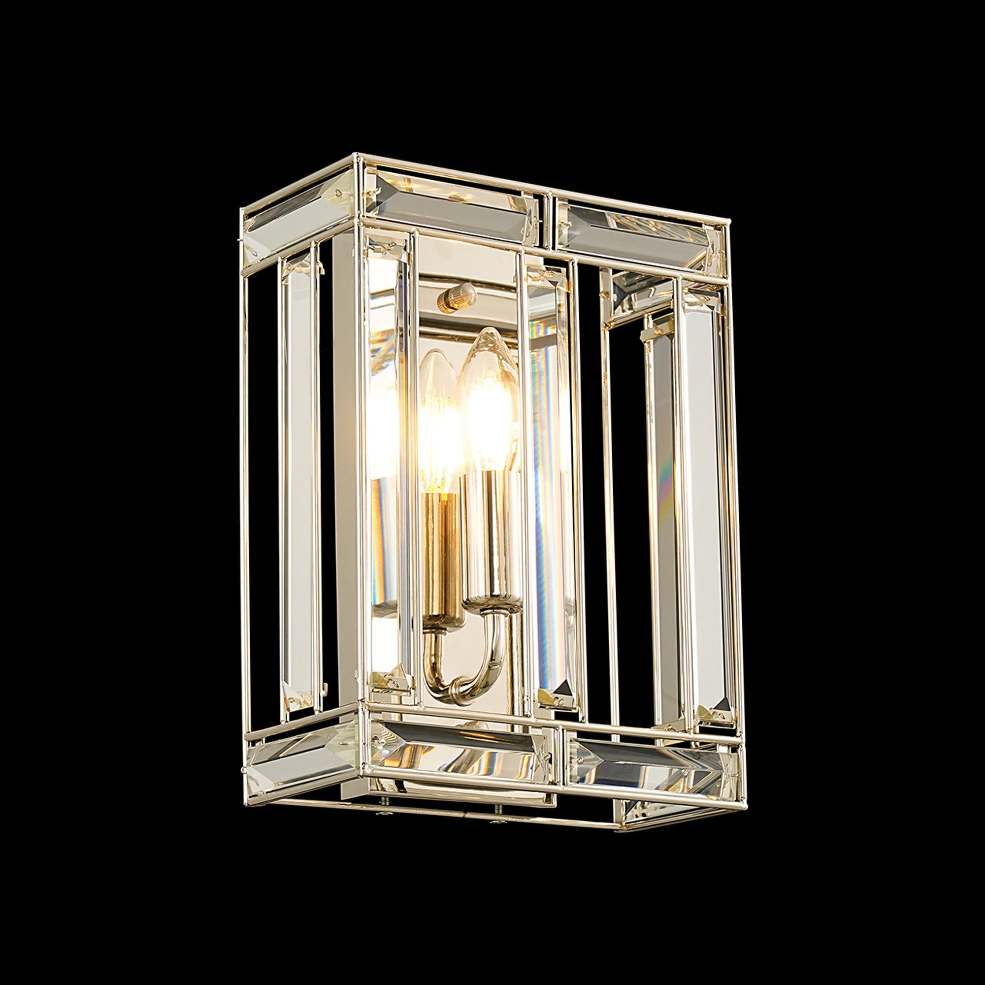 NL93979 Char 1 Light Wall Light Polished Nickel Clear