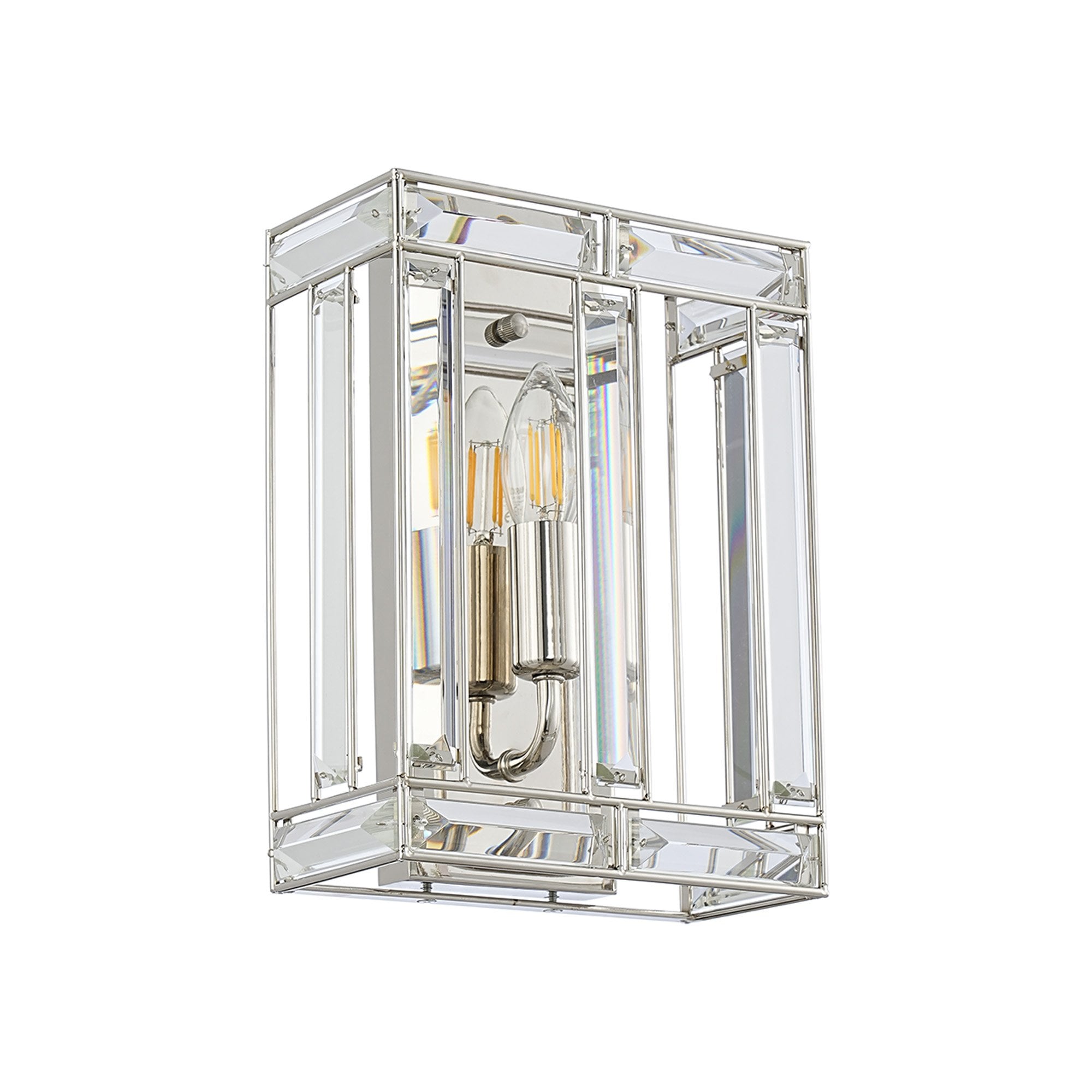 NL93979 Char 1 Light Wall Light Polished Nickel Clear