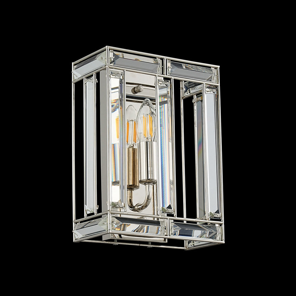 NL93979 Char 1 Light Wall Light Polished Nickel Clear