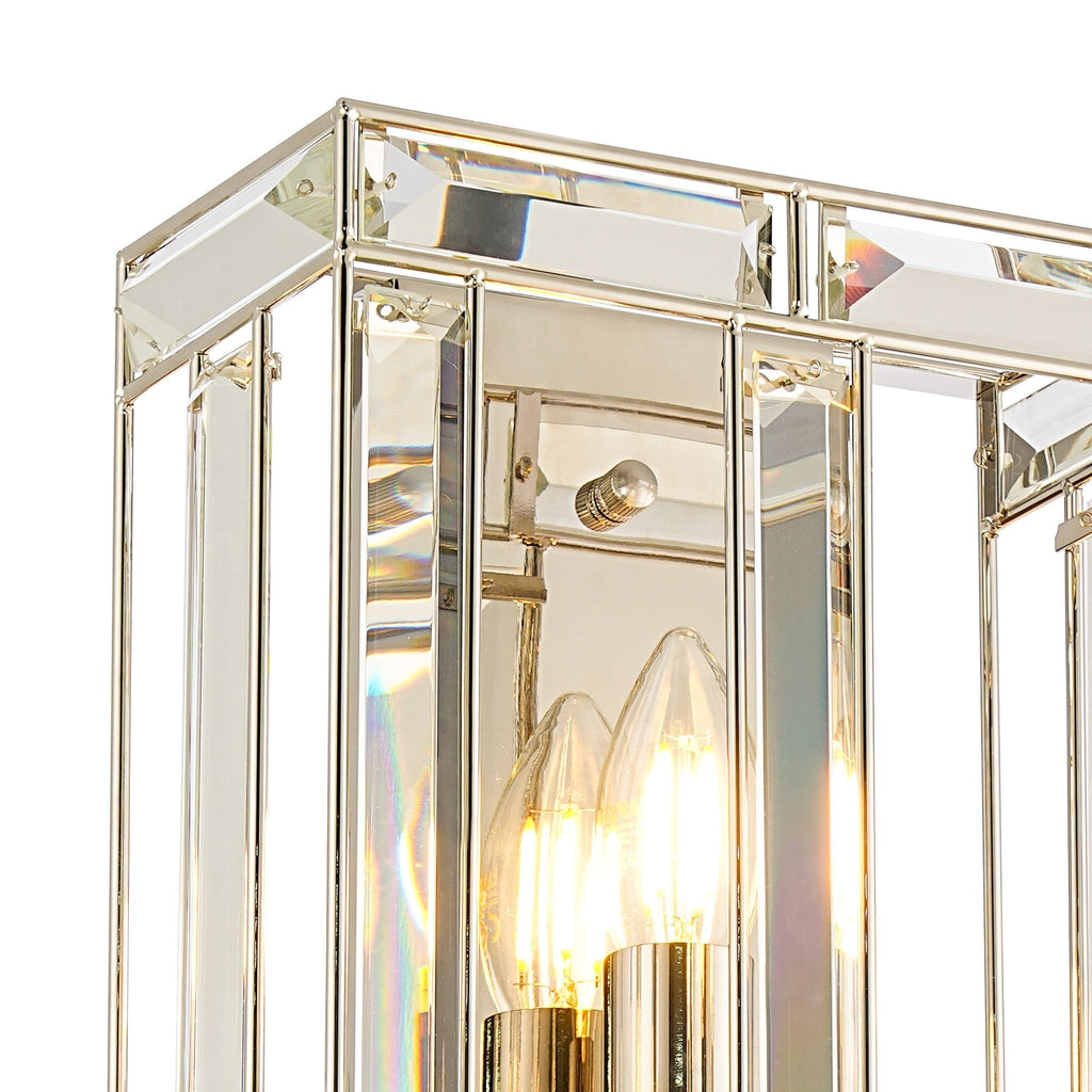 NL93989 Char 2 Light Wall Light Polished Nickel Clear