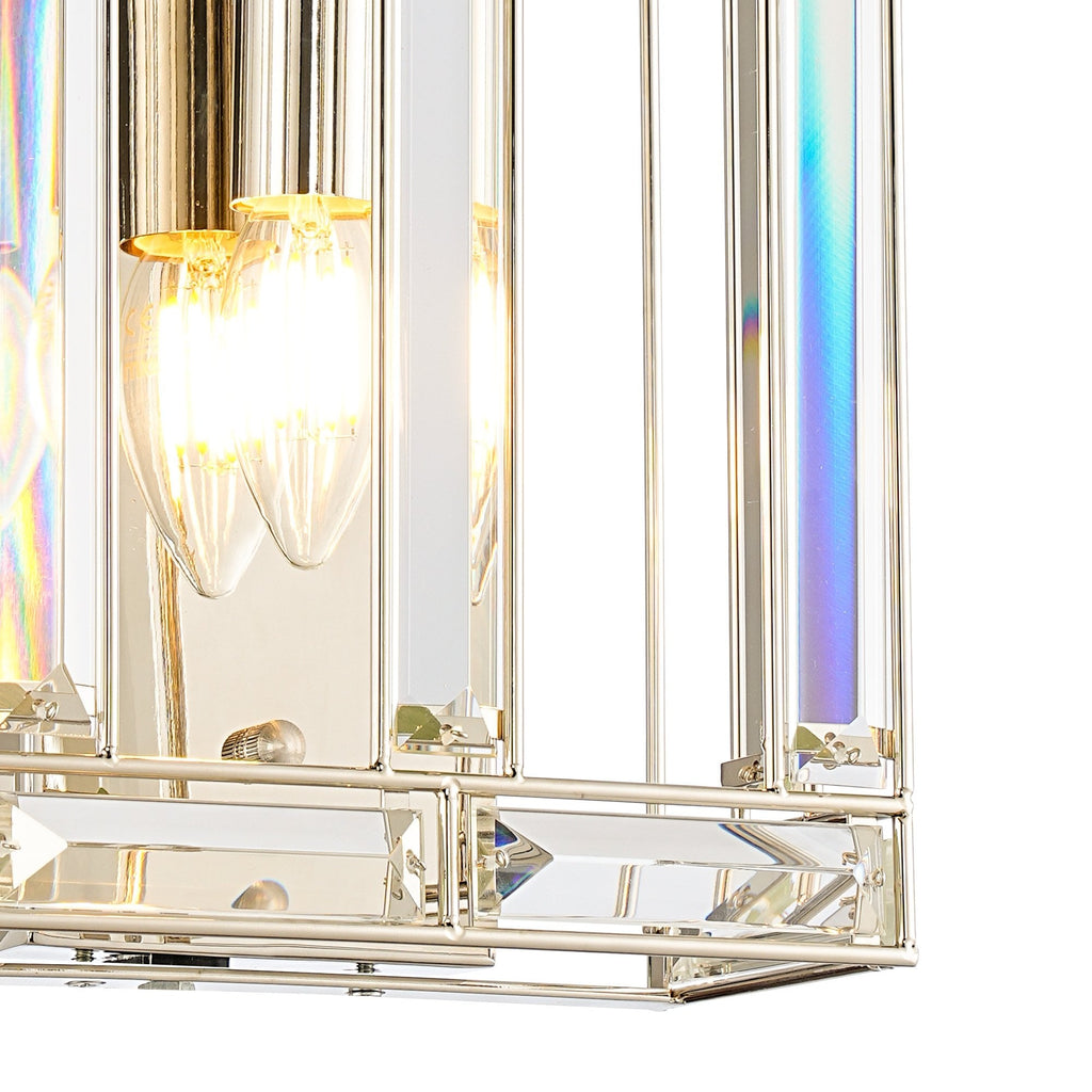 NL93989 Char 2 Light Wall Light Polished Nickel Clear