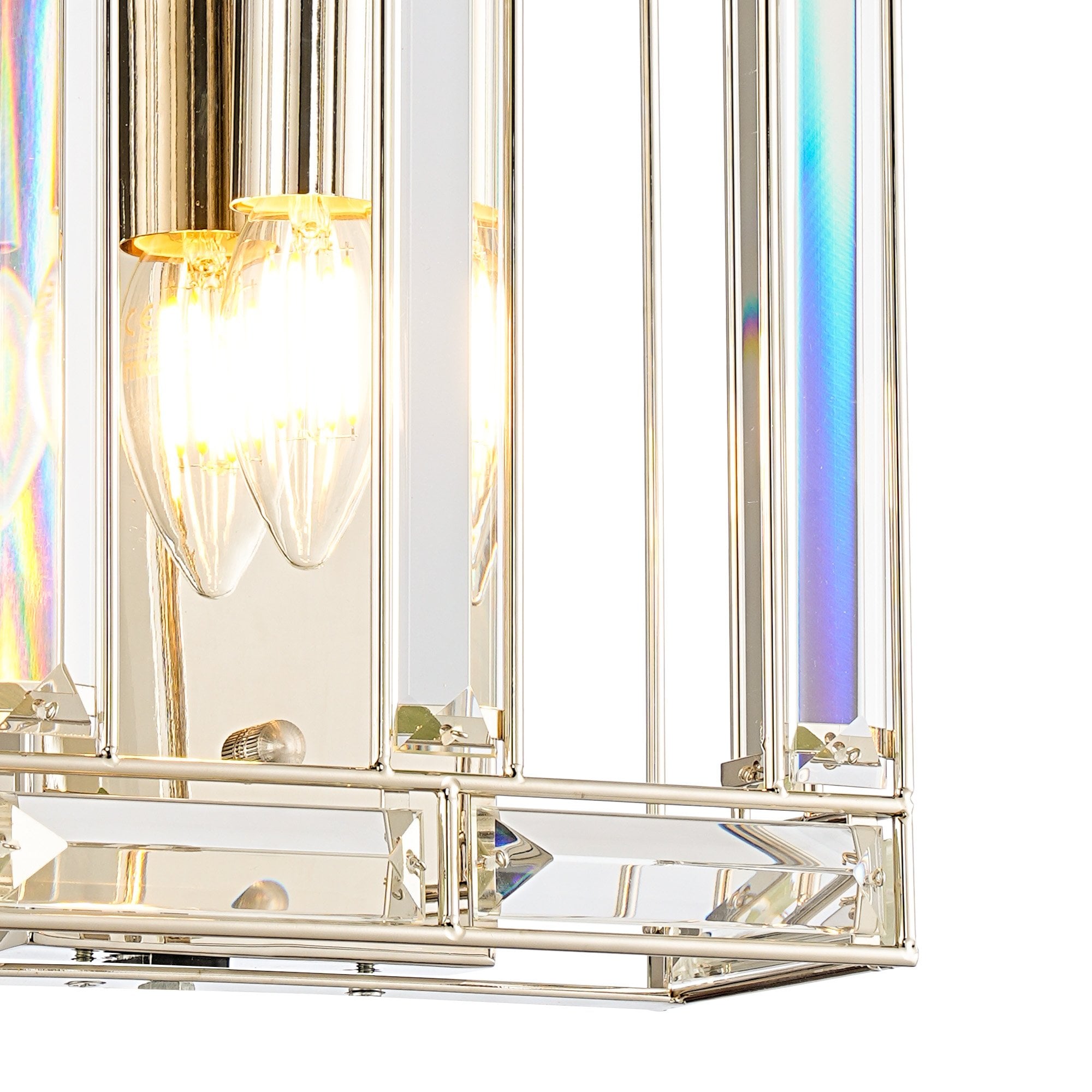 NL93989 Char 2 Light Wall Light Polished Nickel Clear