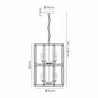 NL99909 Char 8 Light Round Pendant Polished Nickel Clear