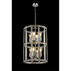 NL99909 Char 8 Light Round Pendant Polished Nickel Clear