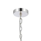 NL99909 Char 8 Light Round Pendant Polished Nickel Clear