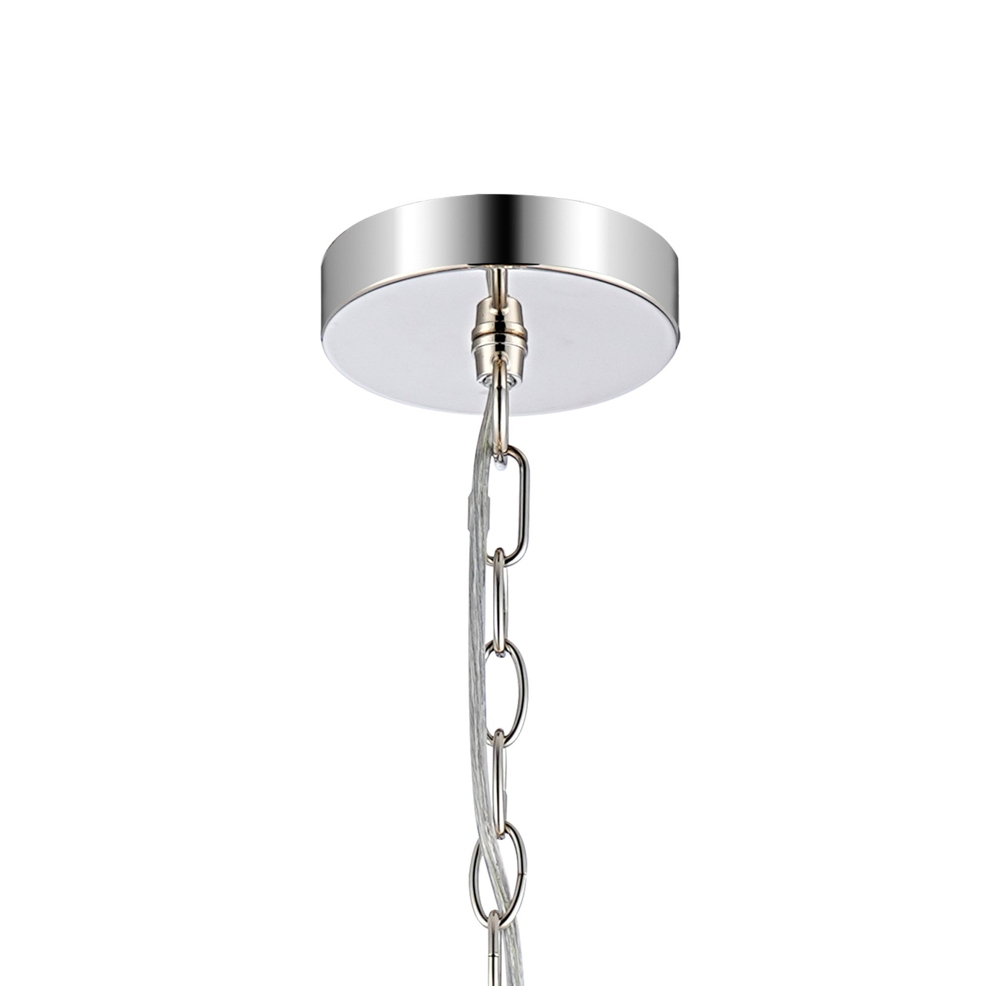 NL99909 Char 8 Light Round Pendant Polished Nickel Clear