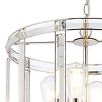 NL99909 Char 8 Light Round Pendant Polished Nickel Clear
