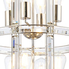 NL99909 Char 8 Light Round Pendant Polished Nickel Clear