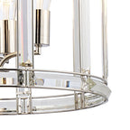 NL99909 Char 8 Light Round Pendant Polished Nickel Clear