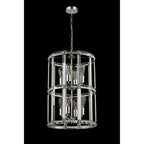 NL99909 Char 8 Light Round Pendant Polished Nickel Clear