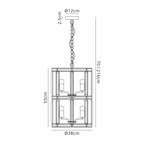 NL99919 Char 6 Light Round Pendant Polished Nickel Clear