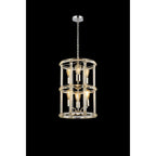 NL99919 Char 6 Light Round Pendant Polished Nickel Clear