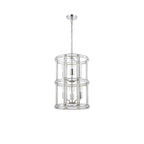 NL99919 Char 6 Light Round Pendant Polished Nickel Clear