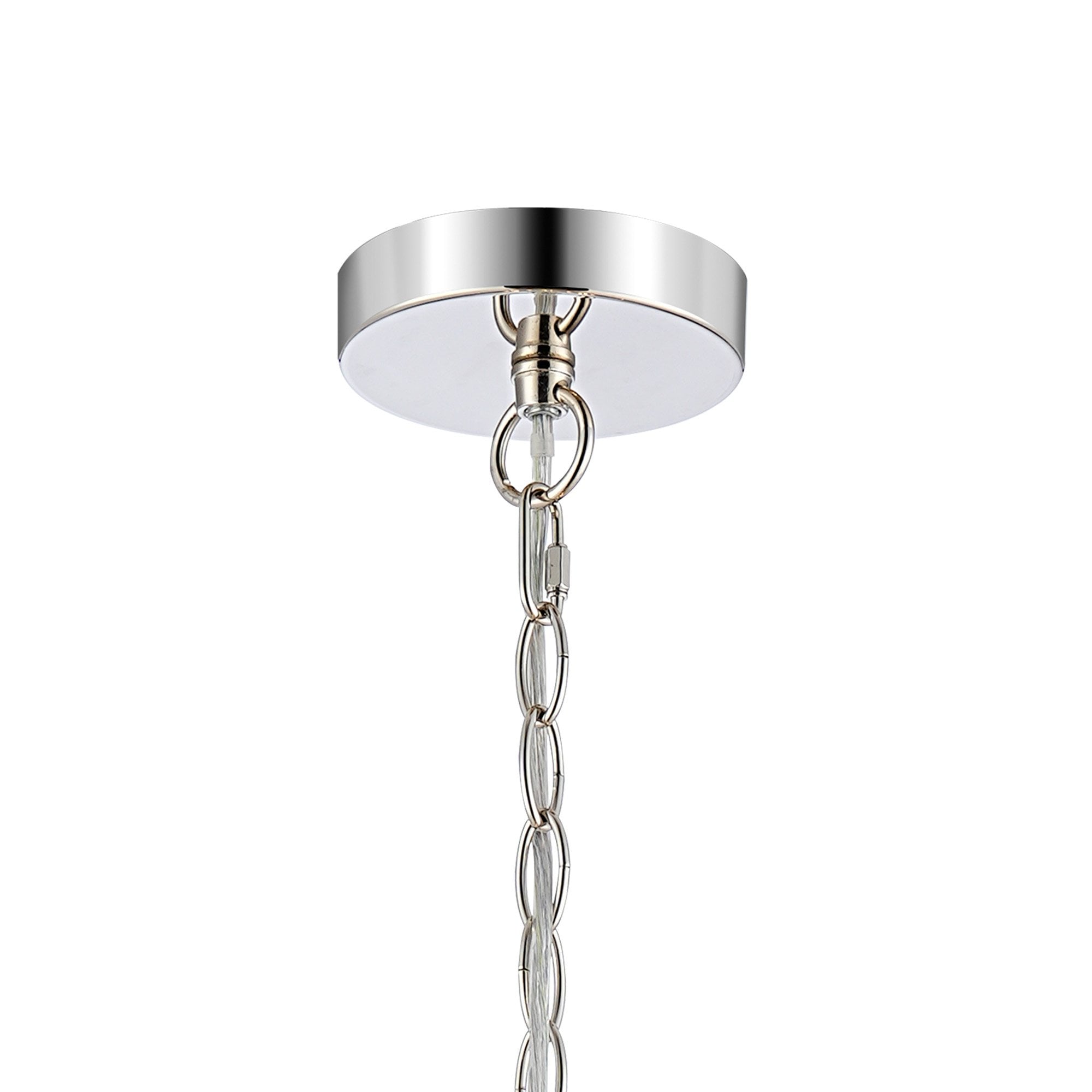NL99919 Char 6 Light Round Pendant Polished Nickel Clear