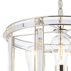 NL99919 Char 6 Light Round Pendant Polished Nickel Clear