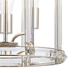 NL99919 Char 6 Light Round Pendant Polished Nickel Clear