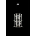 NL99919 Char 6 Light Round Pendant Polished Nickel Clear